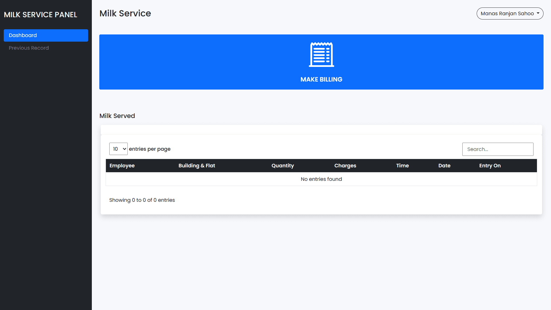 Milk delivery records