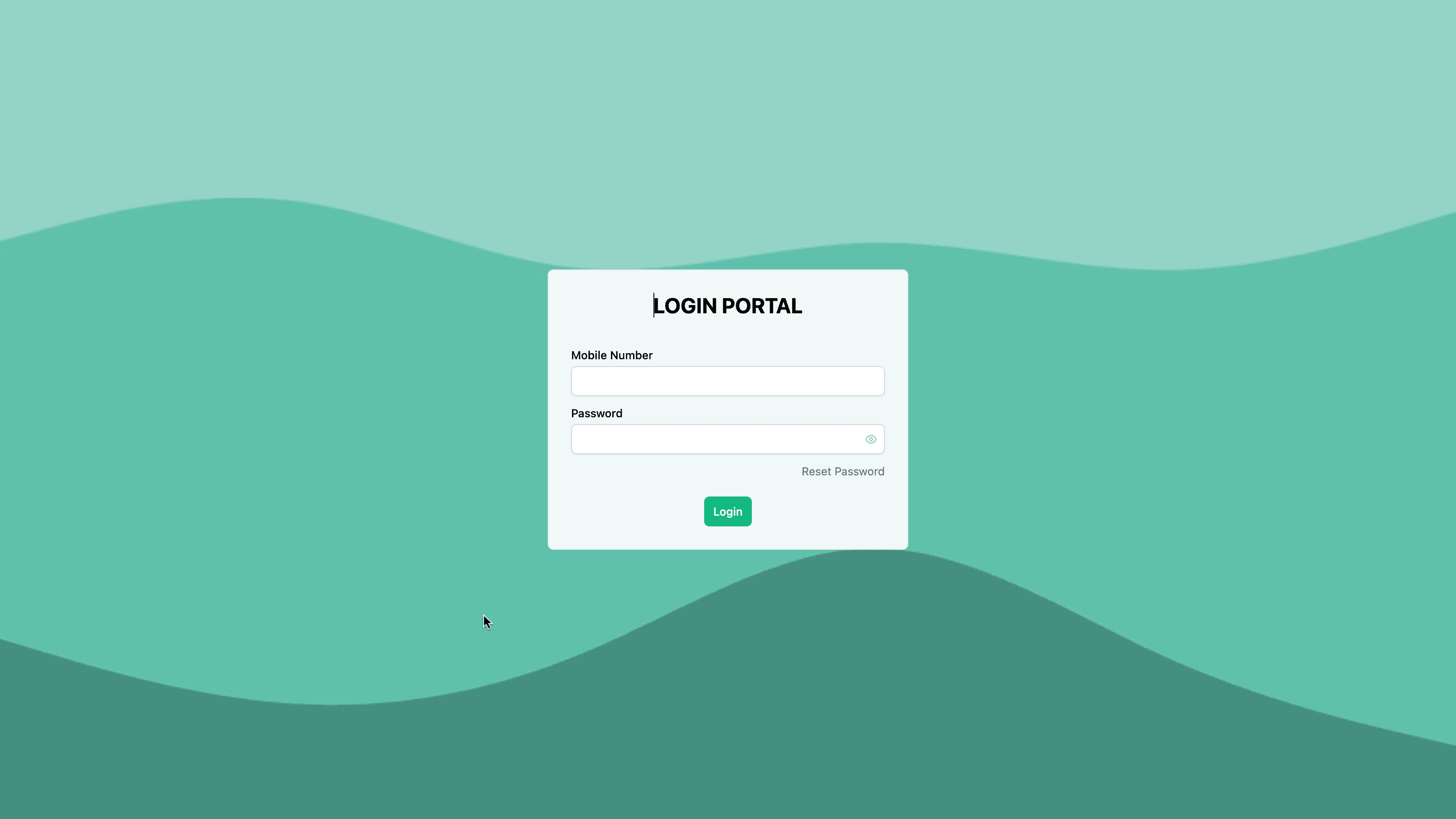 Login page