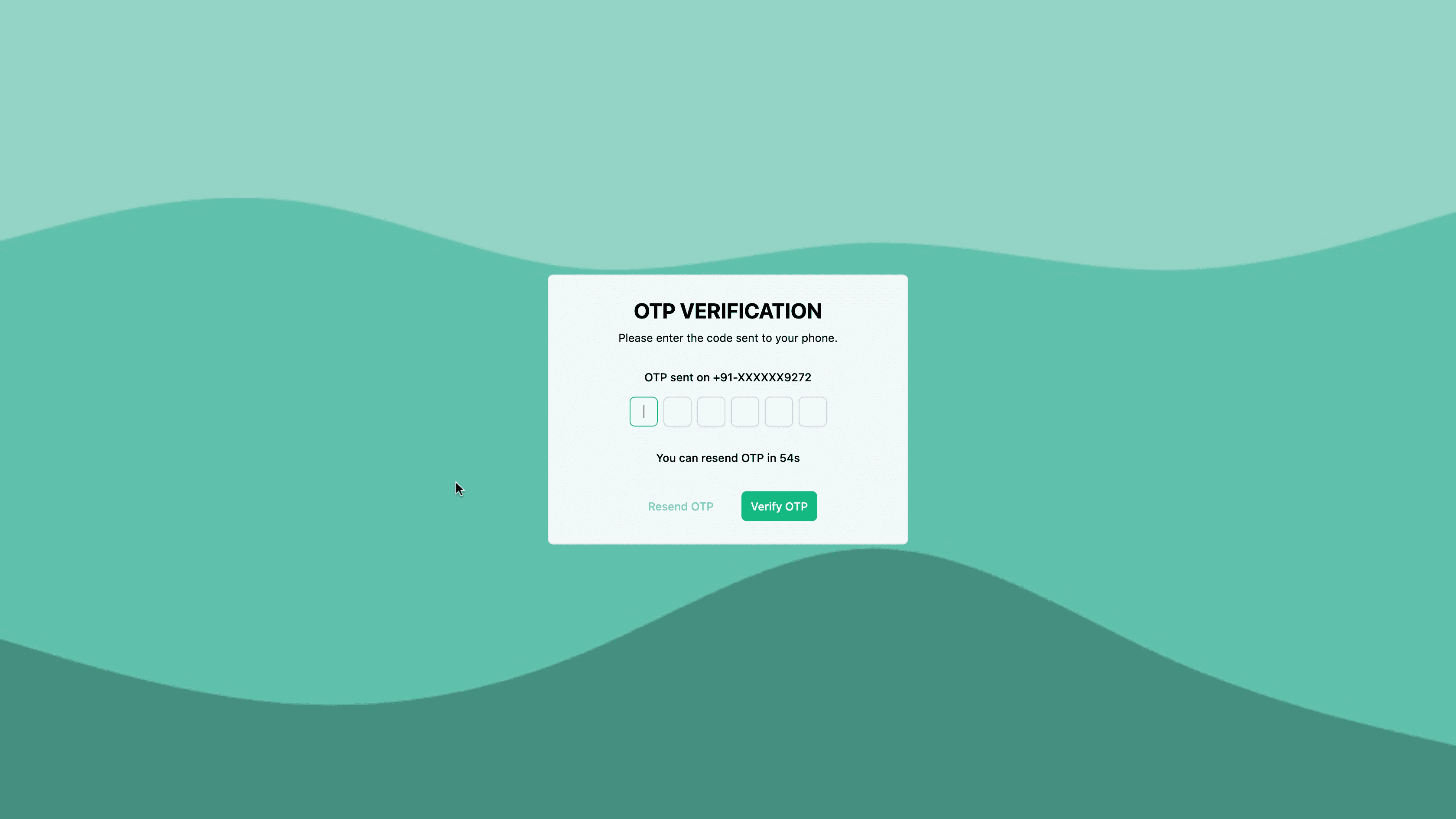 Otp verification page