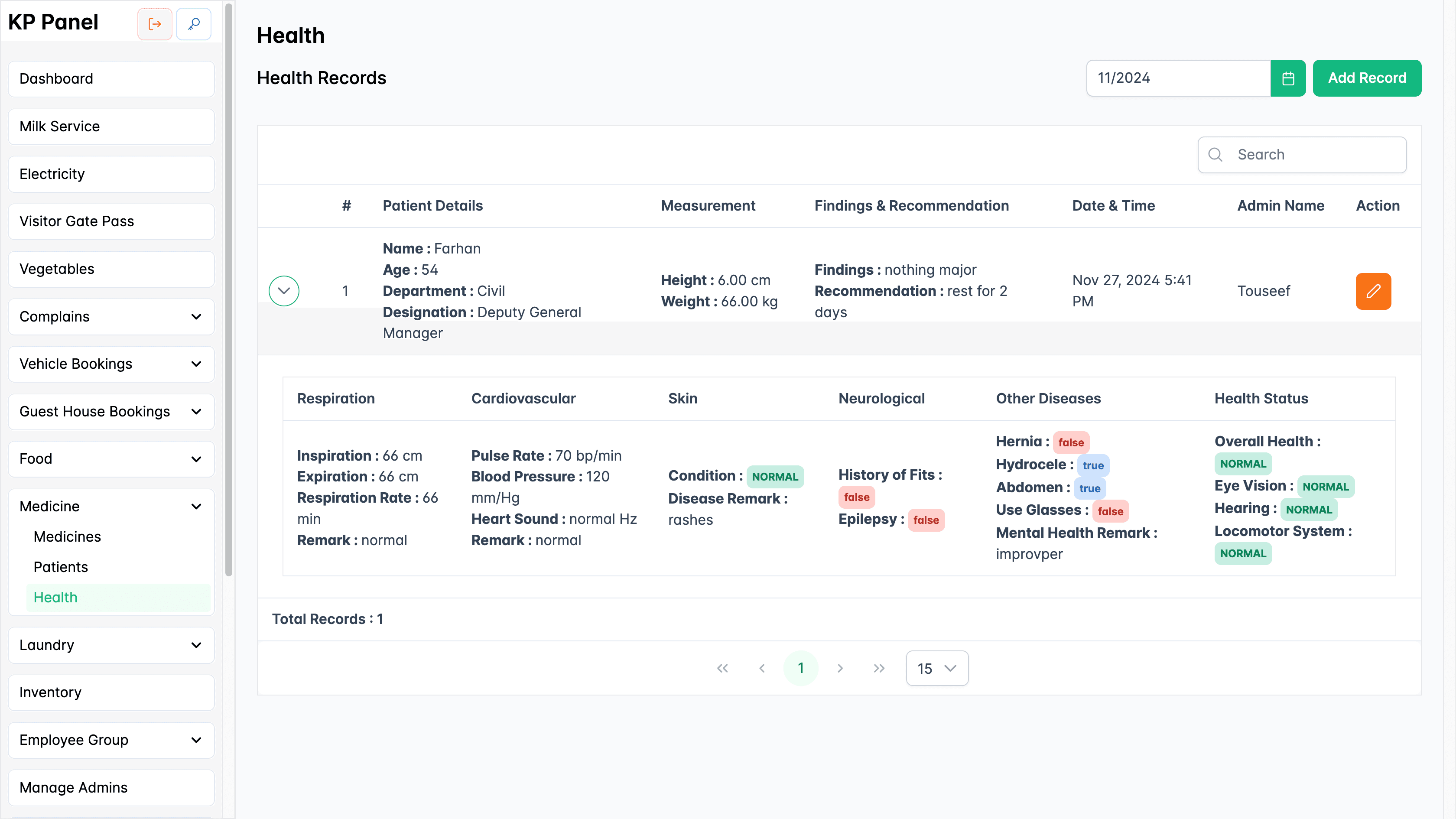Health records